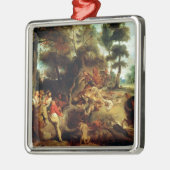 Ornement En Métal La chasse à sanglier (Gauche)