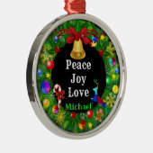 Ornement En Métal La couronne de Noël autiste (Droite)