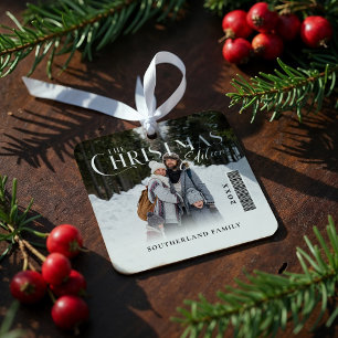 Ornement En Métal La couverture du magazine de photos de famille de