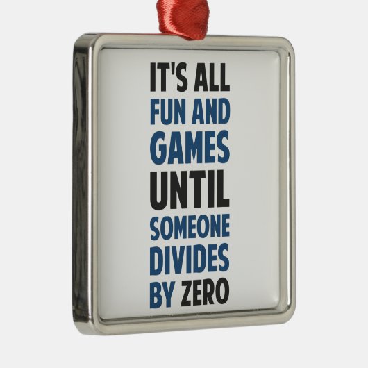 Ornement En Métal La division par zéro n'est pas un jeu (Droite)