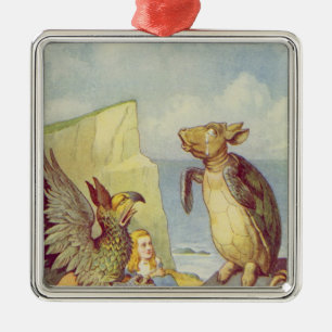 Ornement En Métal La Fausse tortue et le Gryphon