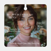 Ornement En Métal La Femme La Plus Belle Vit (Recto)