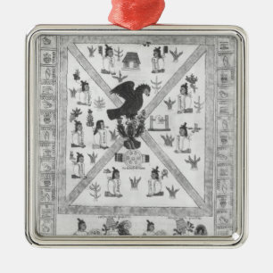 Ornement En Métal La fondation de Tenochtitlan