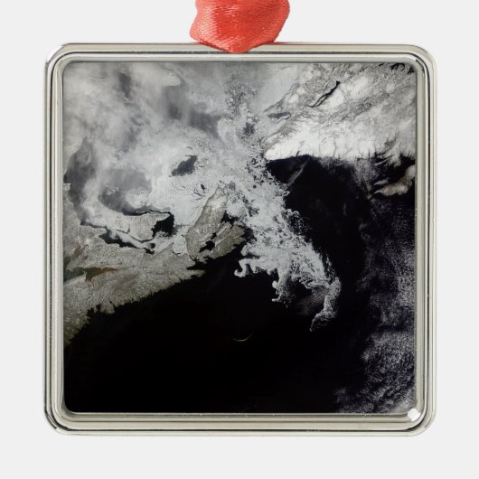 Ornement En Métal La glace de mer remplit le golfe du Saint-Laurent (Devant)