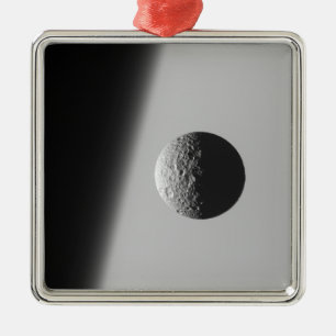 Ornement En Métal La lune Mimas de Saturn