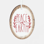 Ornement En Métal La Paix Rouge Sur Terre (Avant gauche)