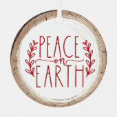Ornement En Métal La Paix Rouge Sur Terre (Recto)