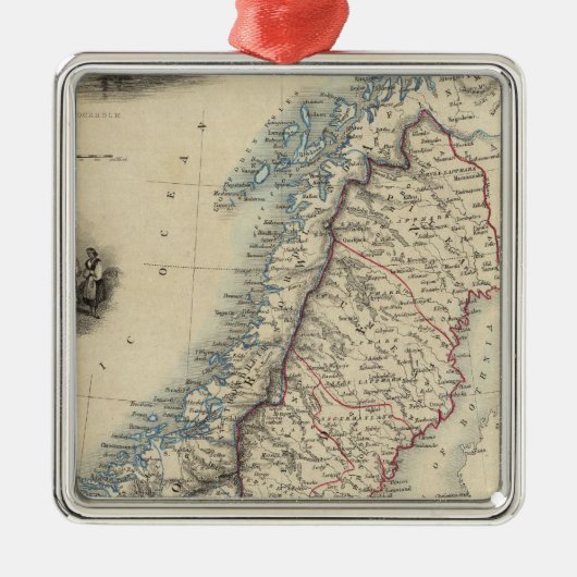 Ornement En Métal La Suède et la Norvège 8 (Devant)