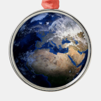 Ornement En Métal La Terre Bleue De L'Espace Inspiré Monde