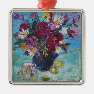 Ornement En Métal La vie toujours avec la tasse de thé 2013