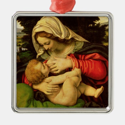 Ornement En Métal La Vierge du coussin vert, 1507-10 (Devant)