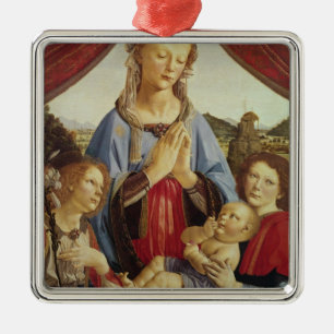 Ornement En Métal La Vierge et l'enfant avec deux anges, c.1470