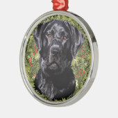 Ornement En Métal Labrador Retriever Wreath (Gauche)