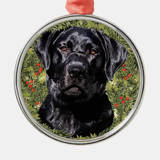 Ornement En Métal Labrador Retriever Wreath (Devant)
