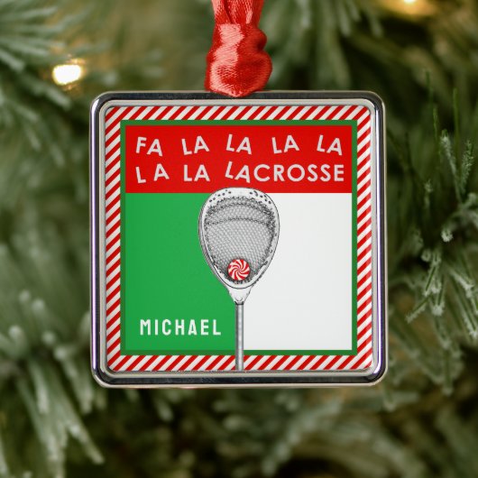 Ornement En Métal Lacrosse Goalie Gite Cadeau (Arbre)