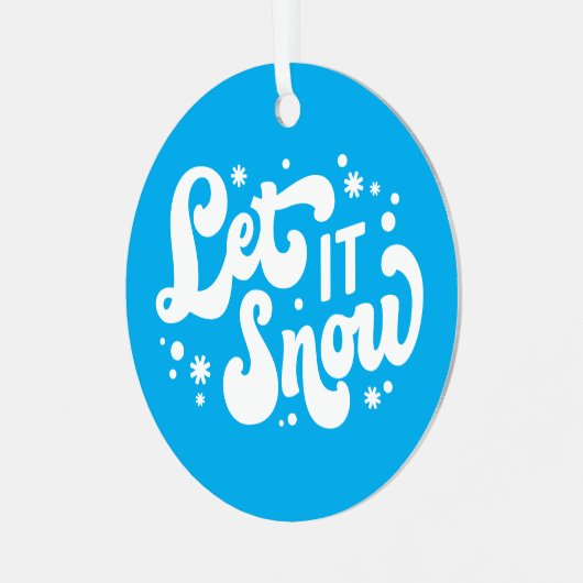 Ornement En Métal Laisser neiger hiver design (Avant gauche)