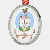 Ornement En Métal Lamas d'amour de vacances (Gauche)