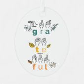 Ornement En Métal Langue des signes toujours reconnaissante (Recto)