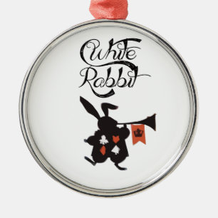 Ornement En Métal Lapin blanc, Alice au pays des merveilles