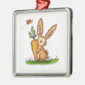 Ornement En Métal Lapin mignon avec la carotte par Gerda (Gauche)