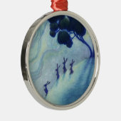 Ornement En Métal Lapins sur la Lune (Droite)