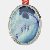 Ornement En Métal Lapins sur la Lune (Gauche)