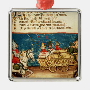 Ornement En Métal L'armée de Charlemagne et du transport