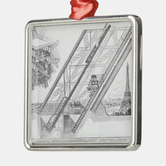 Ornement En Métal L'ascenseur d'Otis dans Tour Eiffel (Gauche)