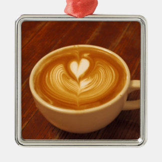 Ornement En Métal Latte Art Coffee Love