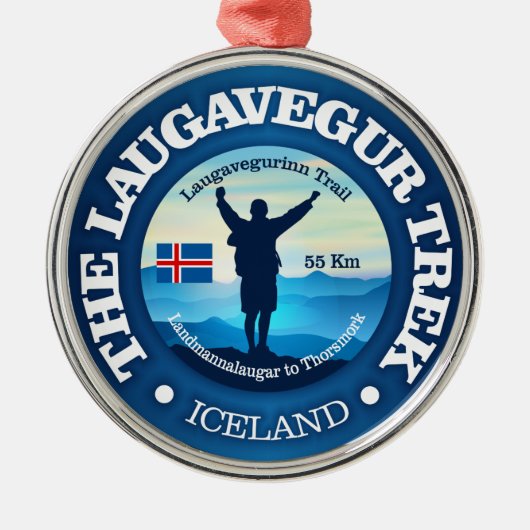 Ornement En Métal Laugavegur Trek (randonnée) (Devant)