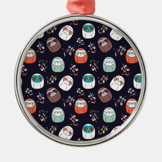 Ornement En Métal Lazy Sloth (Devant)