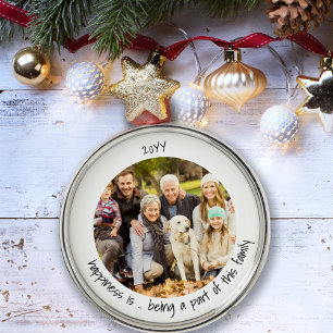 Ornement En Métal Le bonheur est de faire partie de cette famille Ph