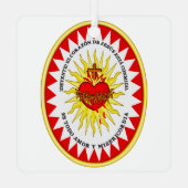 Ornement En Métal Le Coeur le plus sacré de Jésus (Verso)