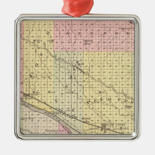 Ornement En Métal Le comté de Dawson, Nébraska (Devant)