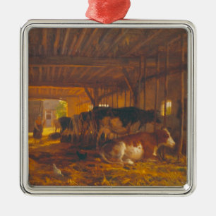 Ornement En Métal Le hangar de vache, 19ème siècle