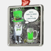 ORNEMENT EN MÉTAL LE JOUR DE SAINT PATRICK CAT WITH GREEN IRISH (Gauche)