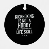 Ornement En Métal Le kickboxing n'est pas un hobby blanc (Recto)