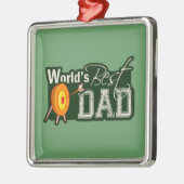 Ornement En Métal Le meilleur papa du monde ; Tir à l'arc (Gauche)