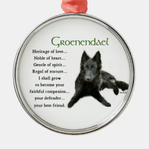 Ornement En Métal Le patrimoine de l'amour des chiens-chiens belges
