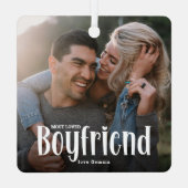 Ornement En Métal Le plus aimé BOYFRIEND' mignon cadeau photo (Verso)