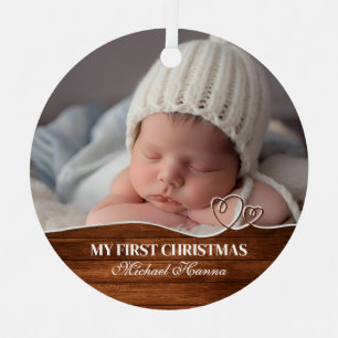 Ornement En Métal Le premier Noël de bébé garçon Statistiques de nai