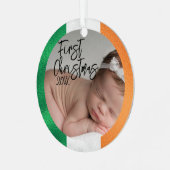 Ornement En Métal Le premier Noël de bébé irlandais (Avant gauche)