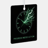 Ornement En Métal Le progrès nécessite une action (Avant droite)