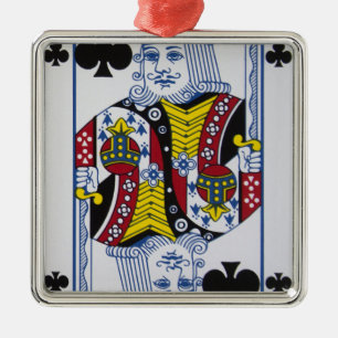 Ornement En Métal Le Roi Of Clovers (clubs)