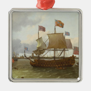 Ornement En Métal Le Trois-Maître "Britannia" à Rotterdam, 1698