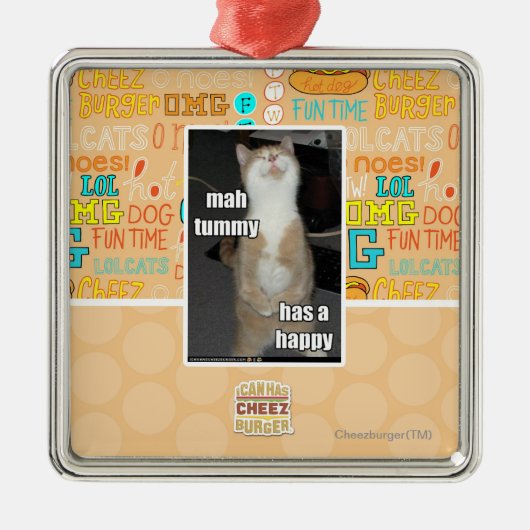 Ornement En Métal Le ventre d'heure-milliampère a un heureux (Devant)