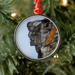 Ornement En Métal Le vieil homme de la montagne à l'automne