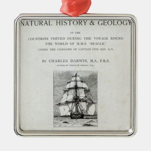 Ornement En Métal Le voyage du beagle (Devant)