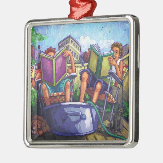 Ornement En Métal Lecture en été (Gauche)