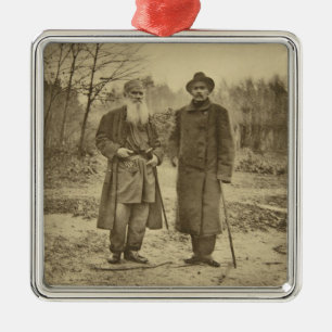 Ornement En Métal Léon Tolstoï et la maxime Gorki d'auteur